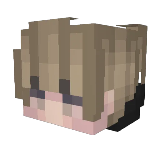 brokenJam Minecraft avatar head, 3D render