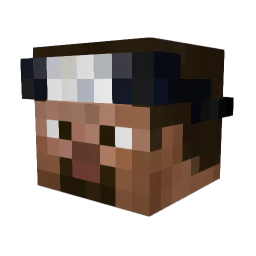 brokensteps Minecraft avatar head, 3D render