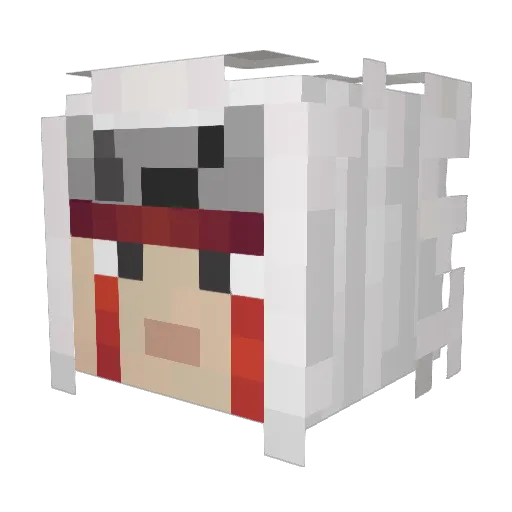 bromanji Minecraft avatar head, 3D render