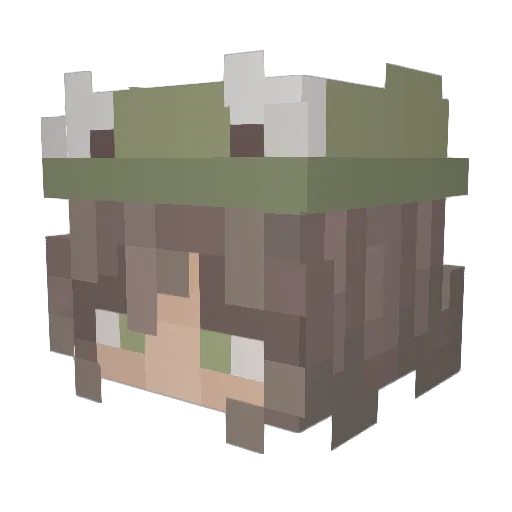 bronmkysoup Minecraft avatar head, 3D render