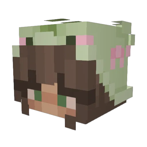 brontuss28 Minecraft avatar head, 3D render