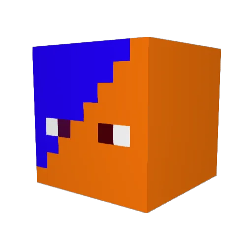 bronykingdom Minecraft avatar head, 3D render