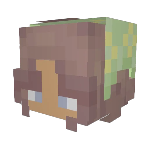broobie Minecraft avatar head, 3D render