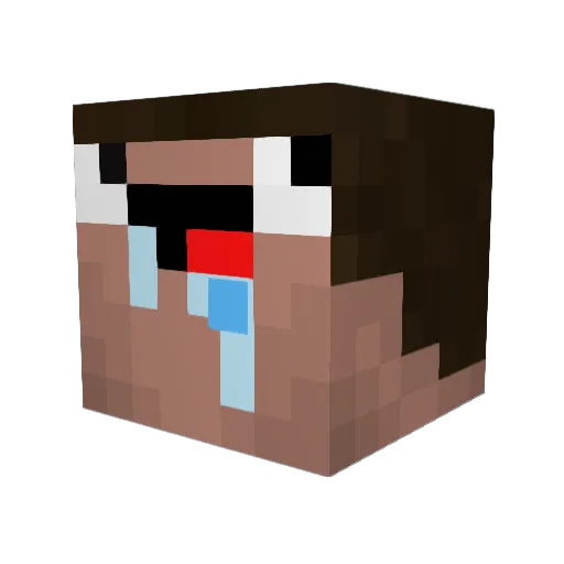 broodjekippie Minecraft avatar head, 3D render