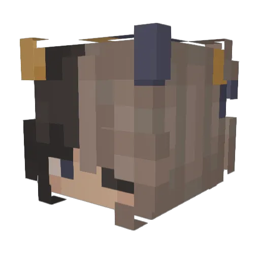 brook_b Minecraft avatar head, 3D render