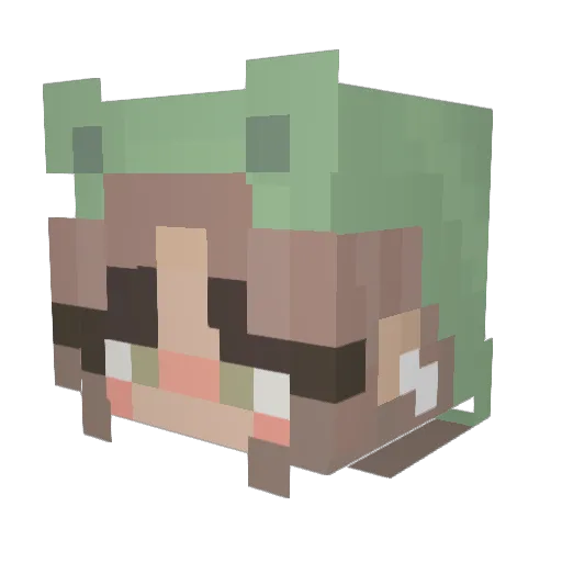 brooke_rach Minecraft avatar head, 3D render