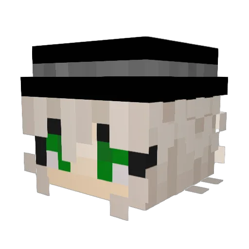 brookeak Minecraft avatar head, 3D render