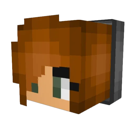 brookekitty Minecraft avatar head, 3D render