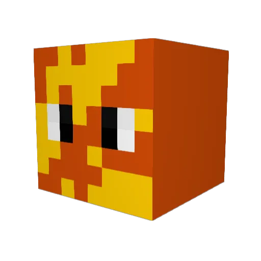 brookeonmars Minecraft avatar head, 3D render