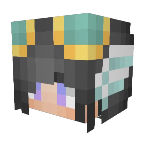 brookiesss Minecraft avatar head, 3D render