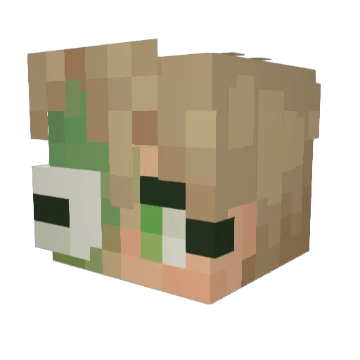 brooooDIE Minecraft avatar head, 3D render