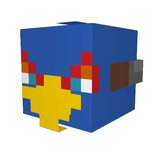 brosefjustin Minecraft avatar head, 3D render