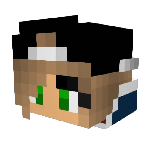 brother2K17 Minecraft avatar head, 3D render