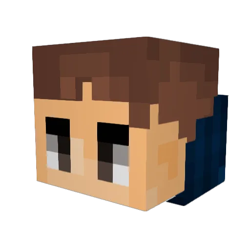 brothrjames Minecraft avatar head, 3D render