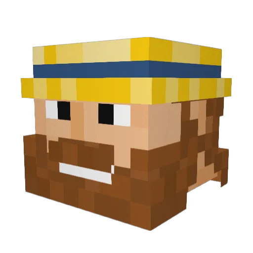 broucoli Minecraft avatar head, 3D render