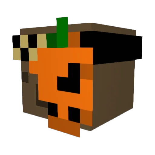 brown_blob_ Minecraft avatar head, 3D render
