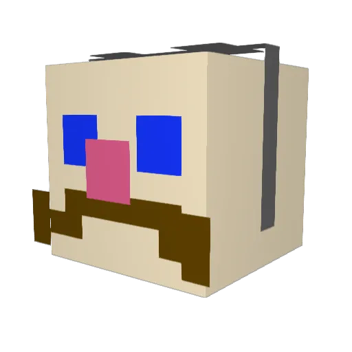 brownchez Minecraft avatar head, 3D render