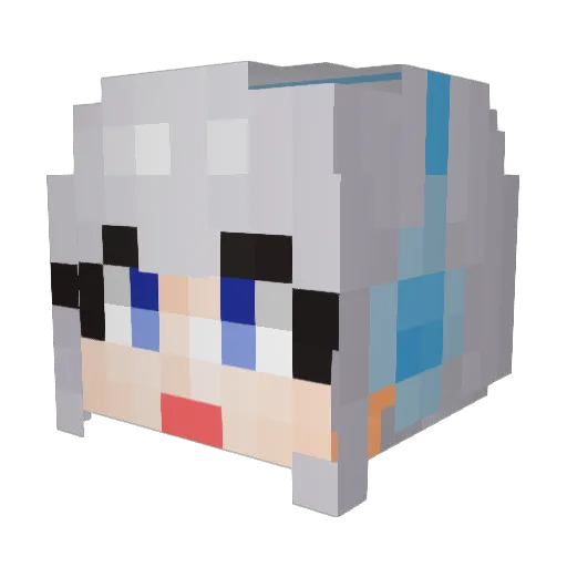 brownie_ Minecraft avatar head, 3D render