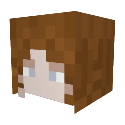 brownielolz Minecraft avatar head, 3D render