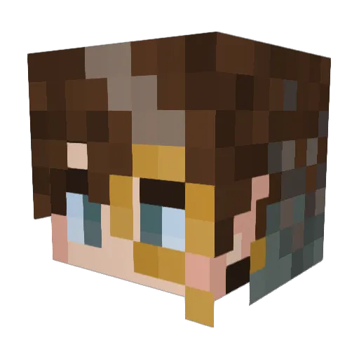 browniepile Minecraft avatar head, 3D render