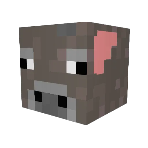 brownswiss Minecraft avatar head, 3D render