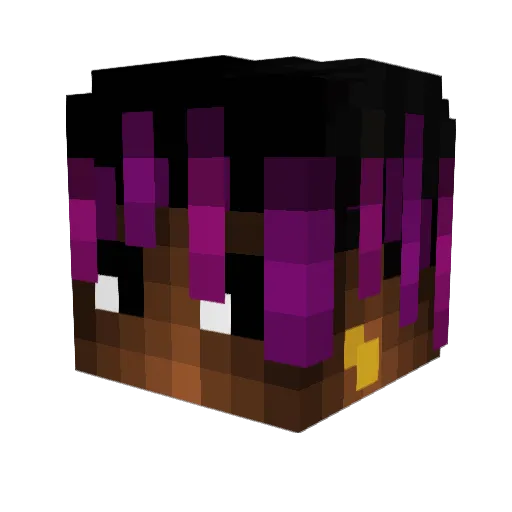 broxie_ Minecraft avatar head, 3D render