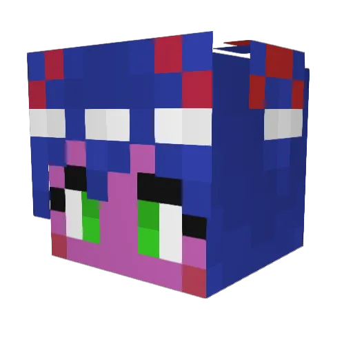 brrrry Minecraft avatar head, 3D render