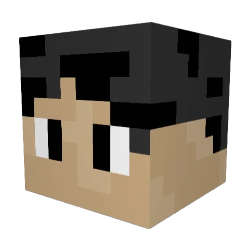 brrruva Minecraft avatar head, 3D render