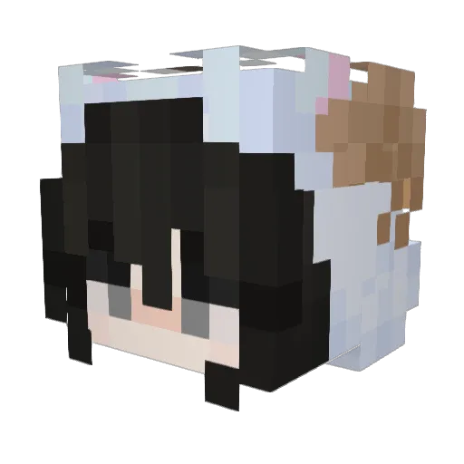 brryue Minecraft avatar head, 3D render