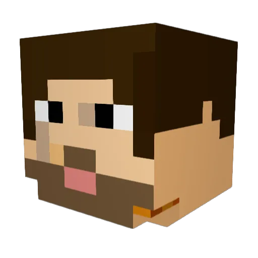 brs341 Minecraft avatar head, 3D render