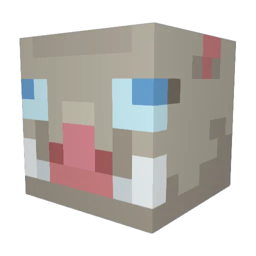 brubrue Minecraft avatar head, 3D render