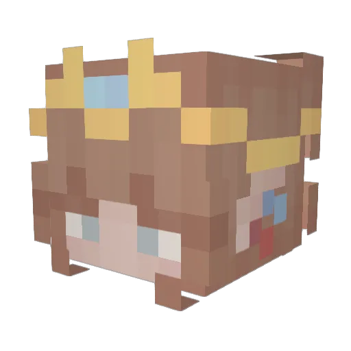 brucassago Minecraft avatar head, 3D render