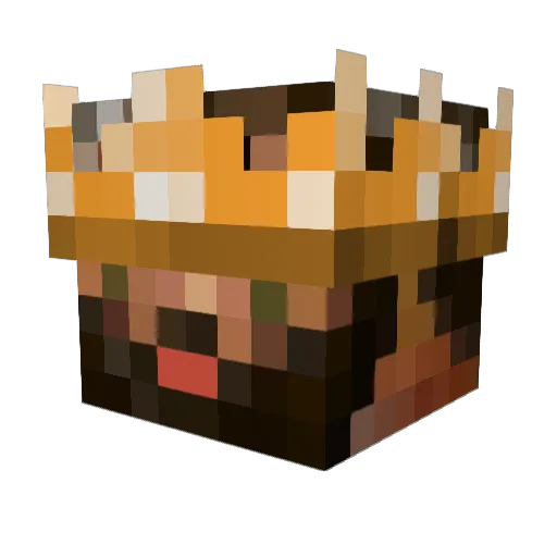 brucemanly Minecraft avatar head, 3D render