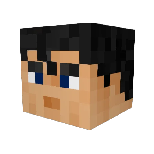 brucewarrenking Minecraft avatar head, 3D render