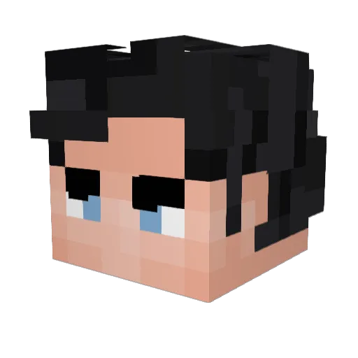brucewayne67 Minecraft avatar head, 3D render