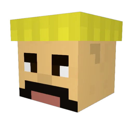 brucewillis Minecraft avatar head, 3D render