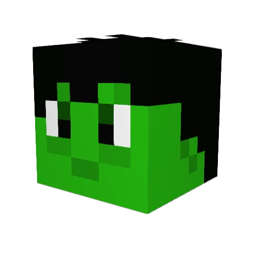 brucexbruce Minecraft avatar head, 3D render