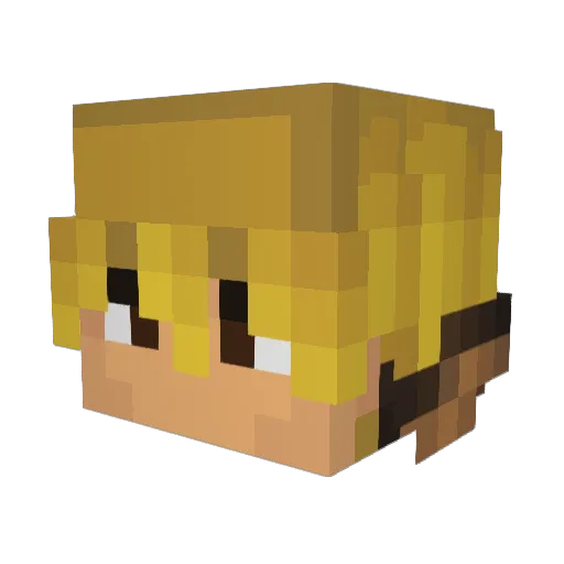 brucy100 Minecraft avatar head, 3D render
