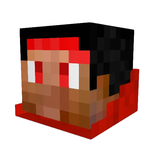 brugame_15 Minecraft avatar head, 3D render