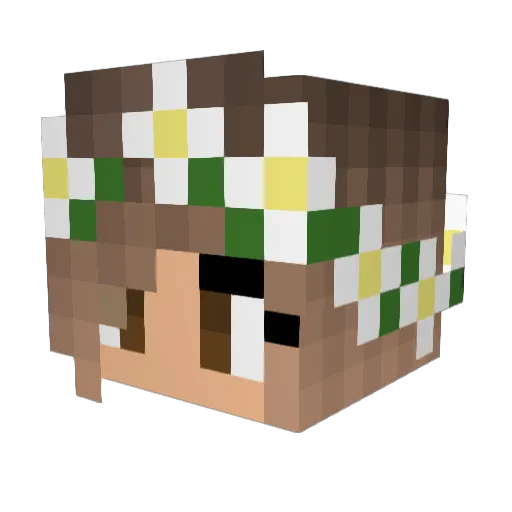 bruhella Minecraft avatar head, 3D render