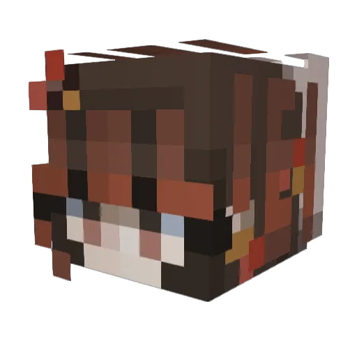 bruhh101 Minecraft avatar head, 3D render