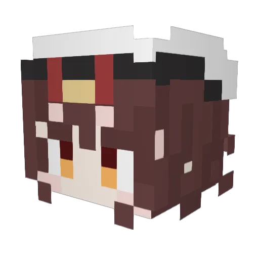 bruhmomenttoo Minecraft avatar head, 3D render