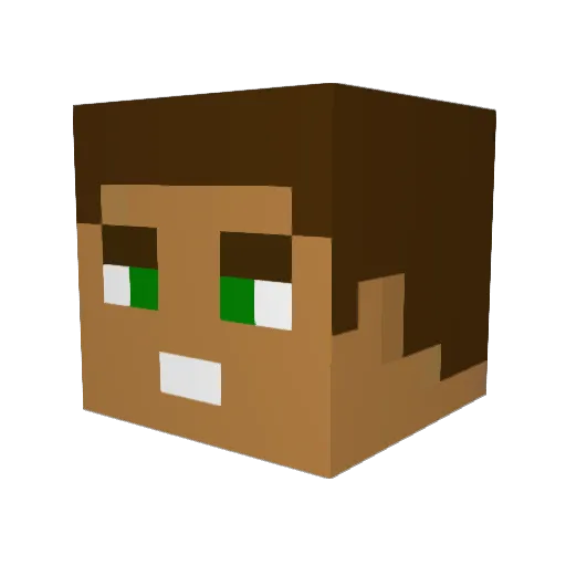 bruklin Minecraft avatar head, 3D render