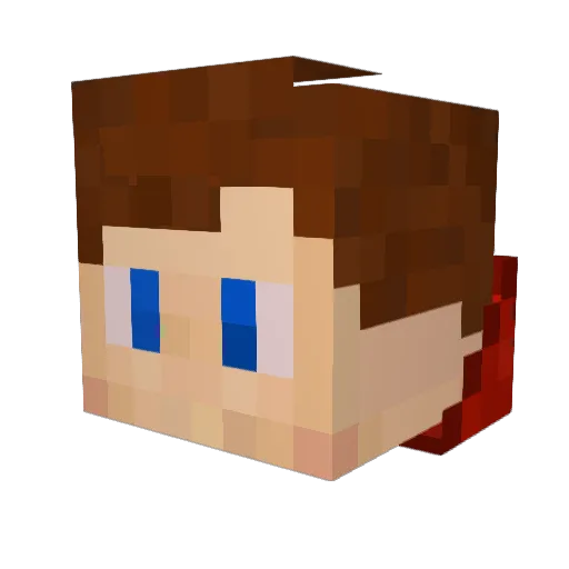brun06 Minecraft avatar head, 3D render