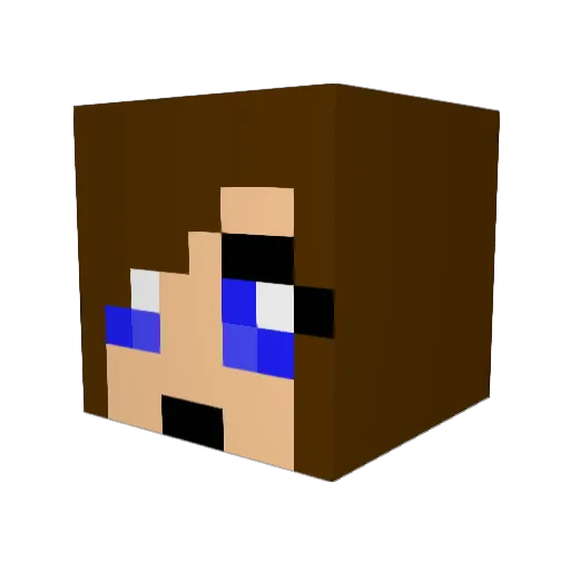 bruna1870 Minecraft avatar head, 3D render