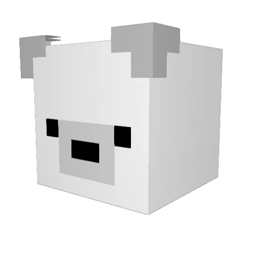 brunbrun69 Minecraft avatar head, 3D render