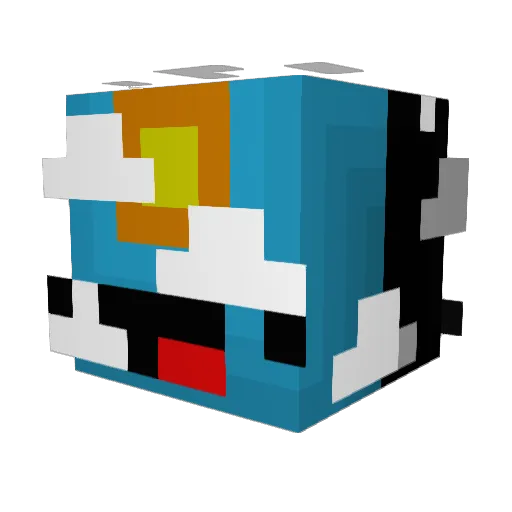 brundas Minecraft avatar head, 3D render