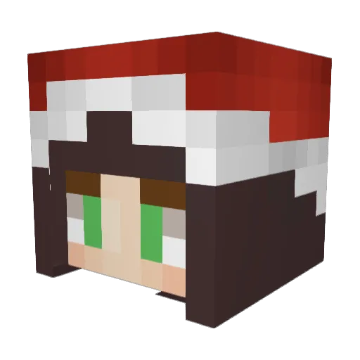 bruneOmars Minecraft avatar head, 3D render
