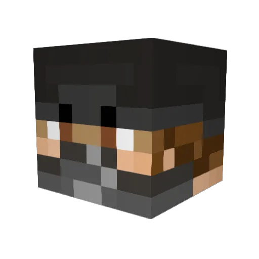 brunhil Minecraft avatar head, 3D render
