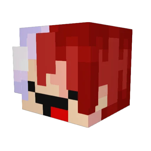 brunnnnin Minecraft avatar head, 3D render